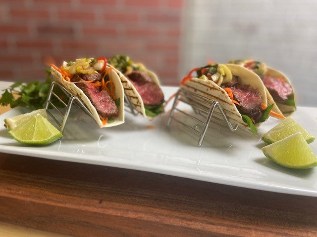 Wagyu Ribeye Street Taco With Pickled Carrots